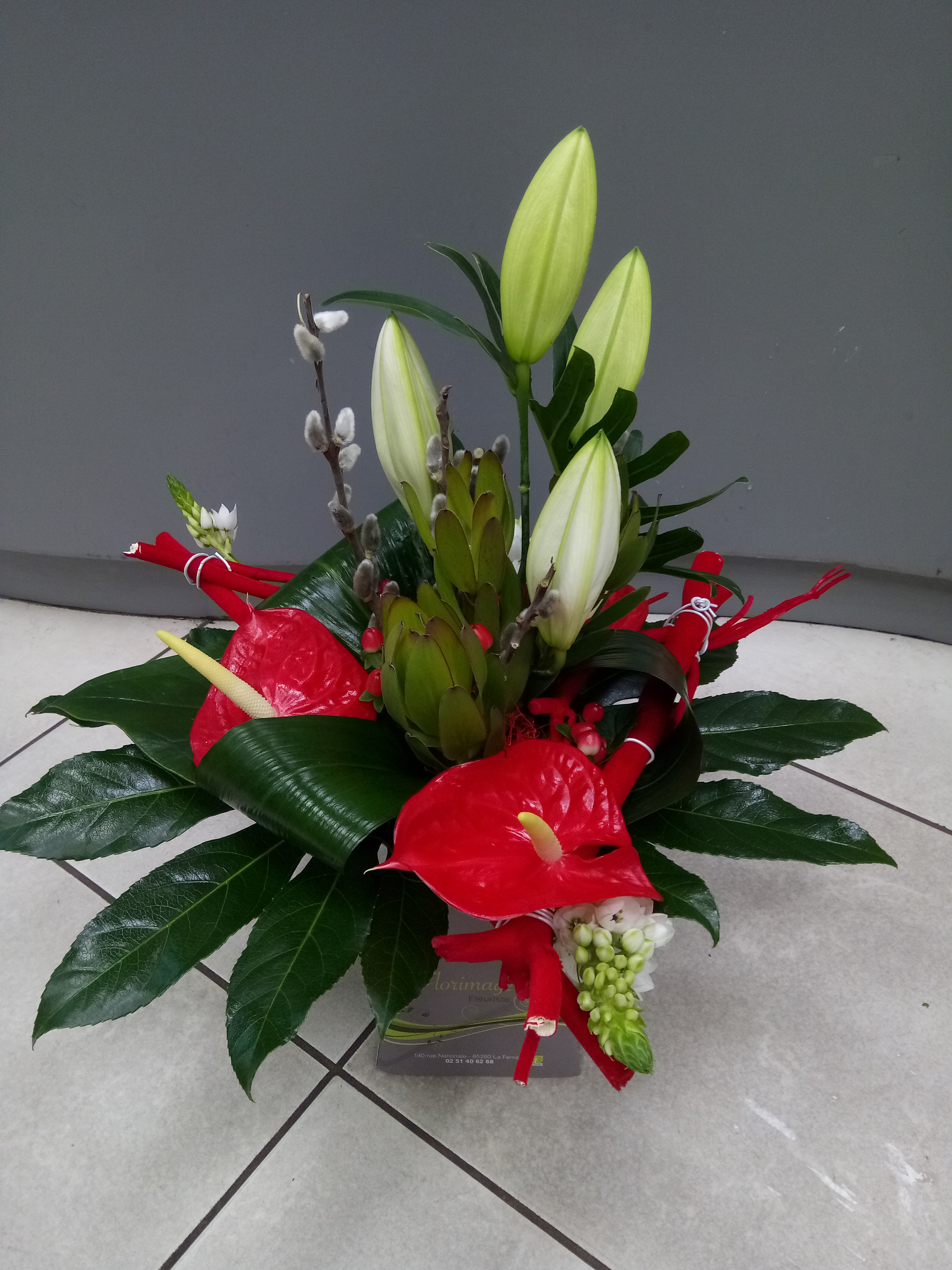 Bouquet moderne avec armature
