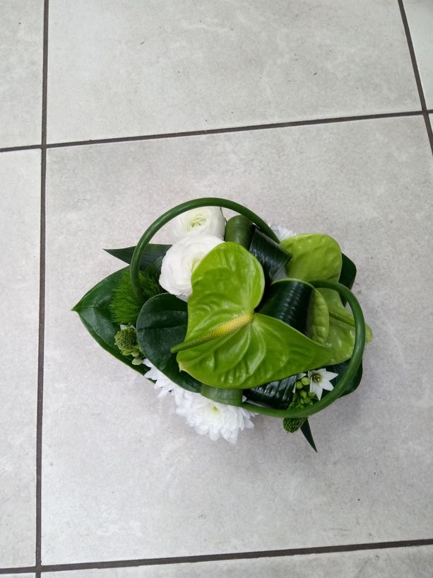 Composition basse blanc et vert