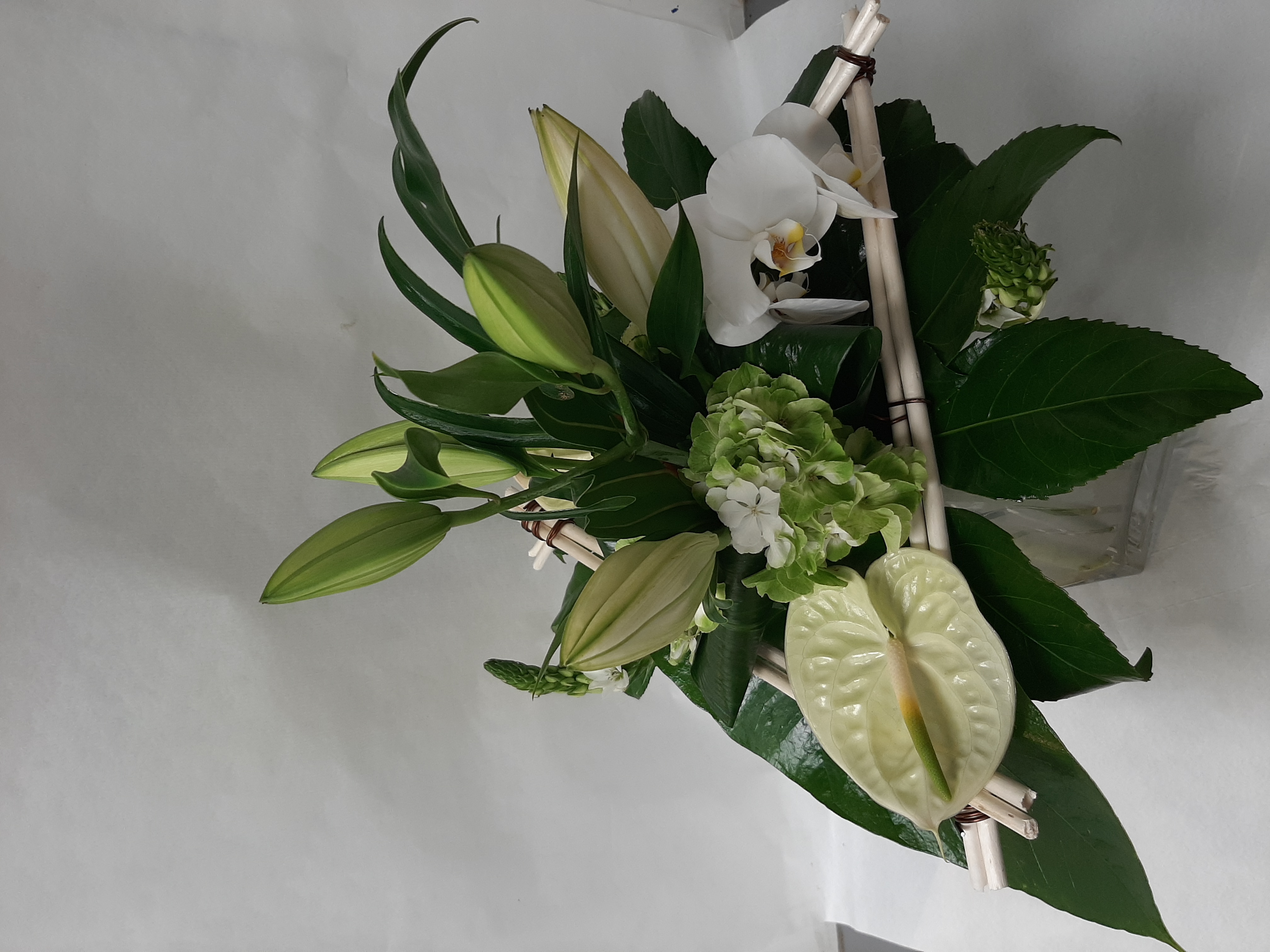 Bouquet moderne avec structure