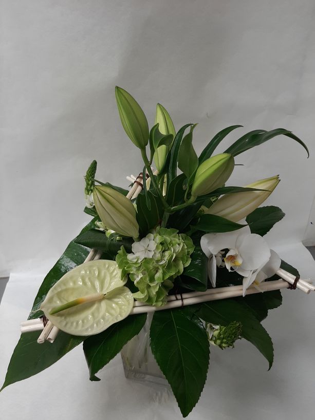 Bouquet moderne avec structure